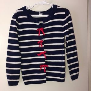 Old Navy Girls Cardigan w/ contrasting bow detail